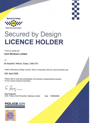 SBD Member Cert Y3 - Iceni Windows Limited